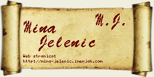 Mina Jelenić vizit kartica